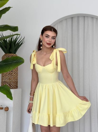 VERO OMUZ BAĞLAMALI ELBİSE resmi